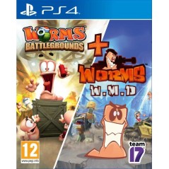 WORMS DOUBLE PACK: BATTLEGROUNDS & W.M.D EURO FR NEW