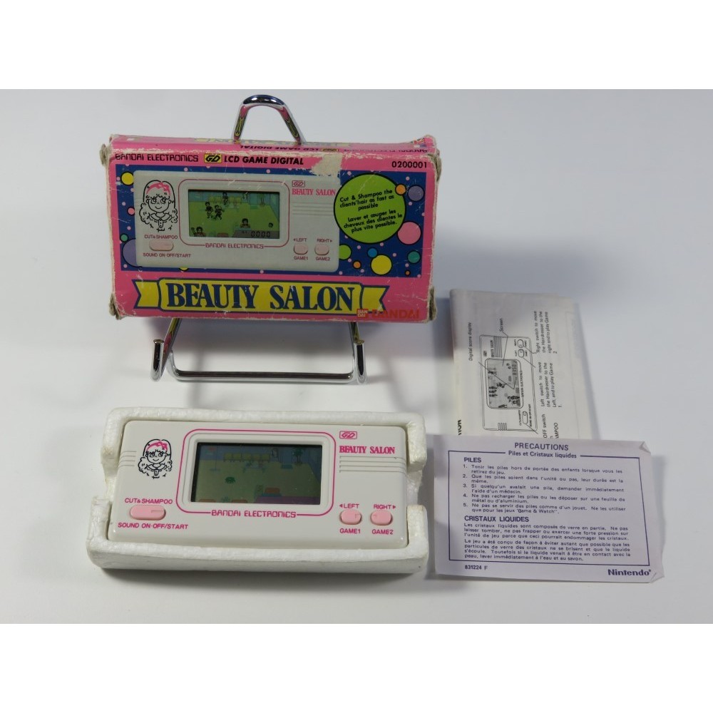 BEAUTY SALON BANDAI LCD ELECTRONIC GAME DIGITAL EURO (COMPLET - GOOD CONDITION) (SERIAL 2062104)