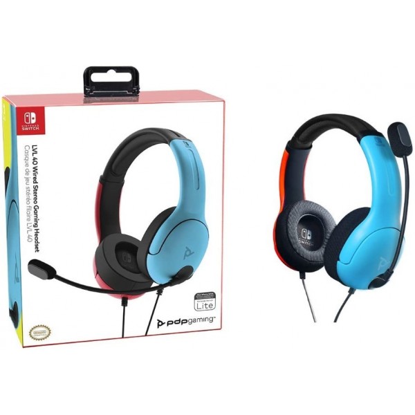 CASQUE OFFICIAL NINTENDO WIRED LVL 40 BLUE & RED SWITCH EURO NEW