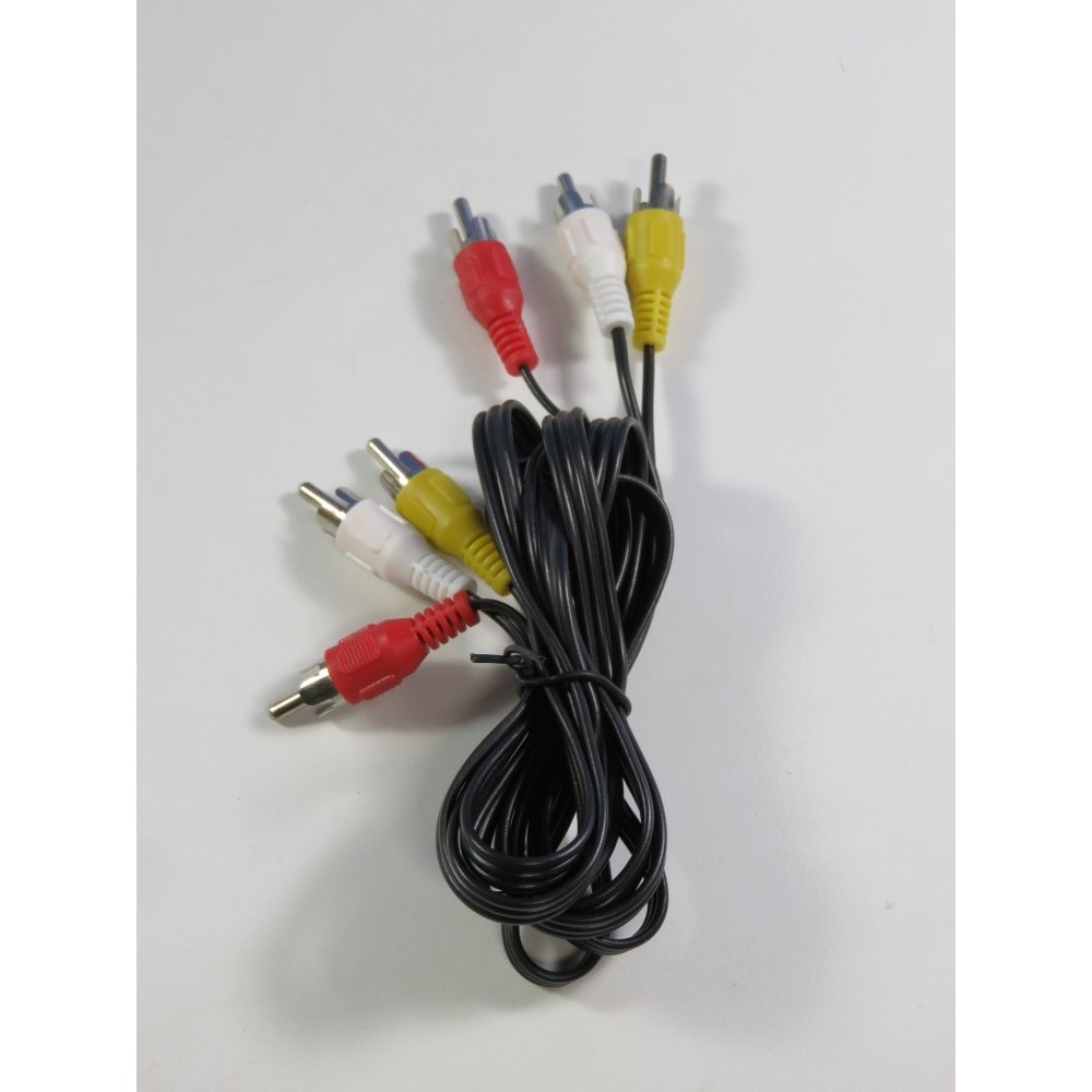 CABLE COMPOSITE X3 RCA TO RCA  NEUF - BRAND NEW (FOR SHARP TWIN FAMICOM AN 500B AND 3DO)