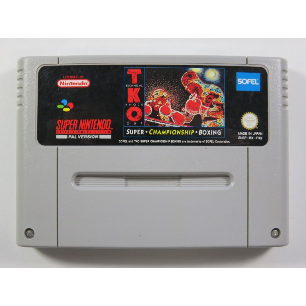 TKO TECHNICAL KNOCK OUT SUPER CHAMPIONSHIP BOXING SUPER NINTENDO (SNES) PAL-FRG (CARTRIDGE ONLY - GOOD CONDITION)