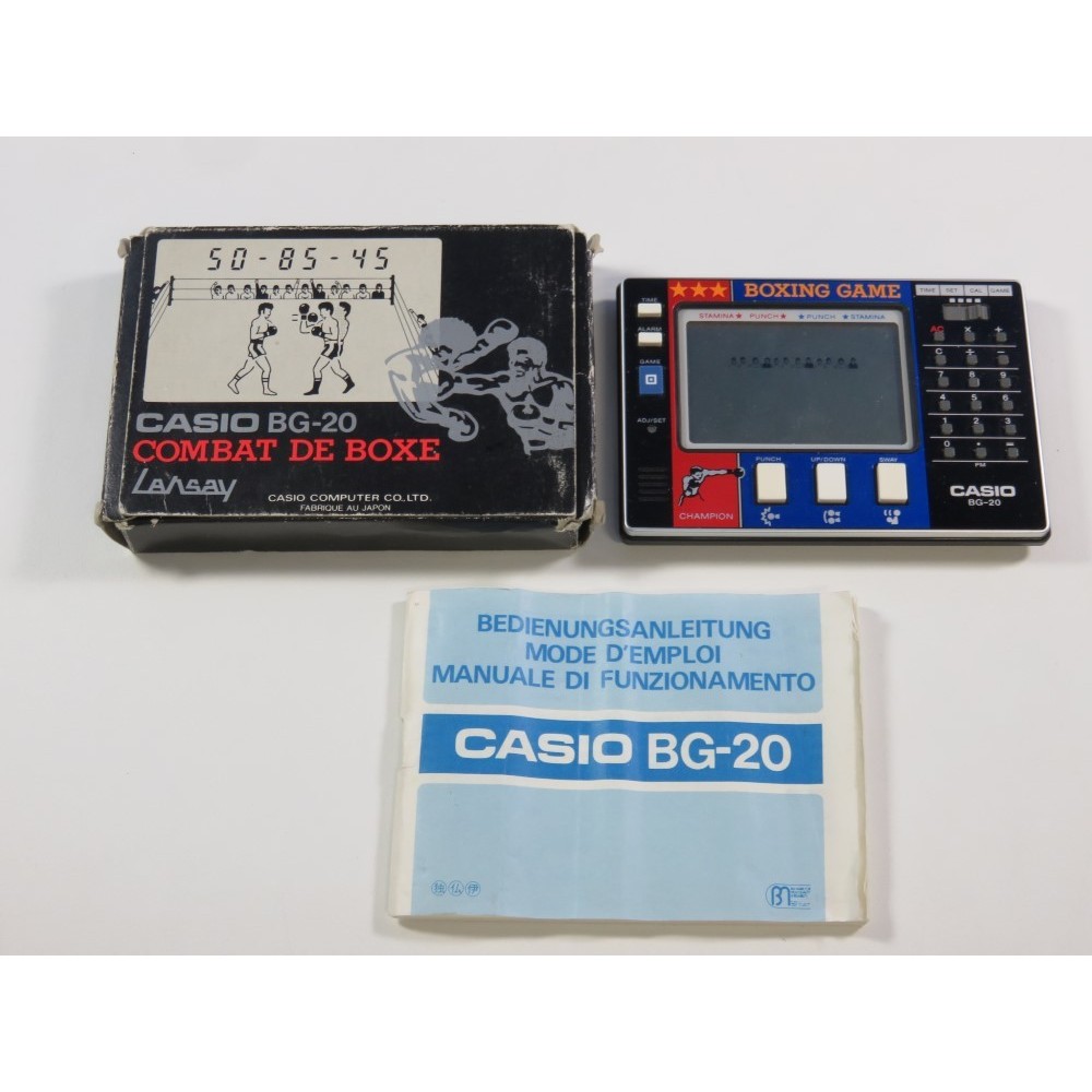 CASIO BG-20 COMBAT DE BOXE (COMPLETE WITH MANUAL - VERY GOOD CONDITION) VINTAGE GAME LANSAY