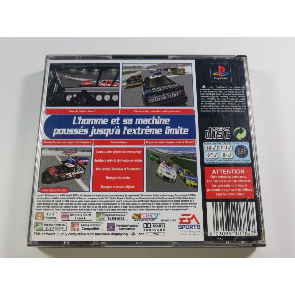 NASCAR 99 PLAYTATION (PS1) PAL-FR (COMPLETE - GOOD CONDITION OVERALL)