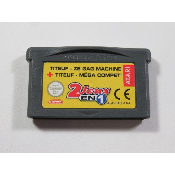 TITEUF ZE GAG MACHINE + TITEUF MEGA COMPET (2 IN 1) GAMEBOY ADVANCE (GBA) FRA (CARTRIDGE ONLY - GOOD CONDITION)