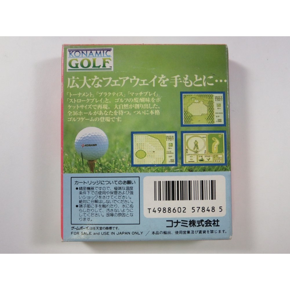 KONAMIC GOLF GAMEBOY (GB) JPN (COMPLETE WITH REG CARD - BOX SUNFADE) - (GOOD CONDITION OVERALL)