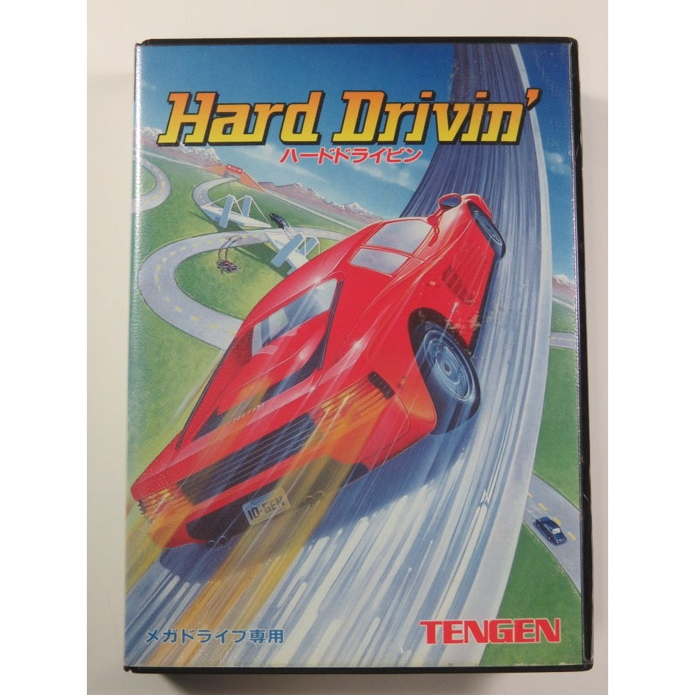 HARD DRIVIN SEGA MEGADRIVE NTSC-JPN (COMPLETE - GOOD CONDITION) TENGEN - ATARI