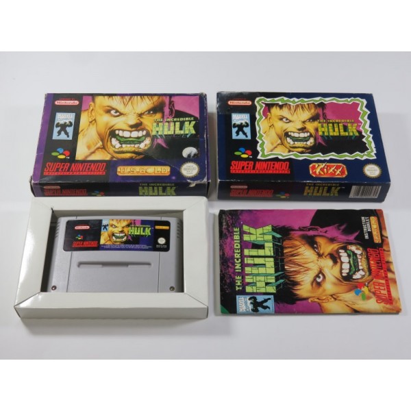THE INCREDIBLE HULK KIXX EDITION SUPER NINTENDO (SNES) PAL-UK (COMPLET - GOOD CONDITION OVERALL)