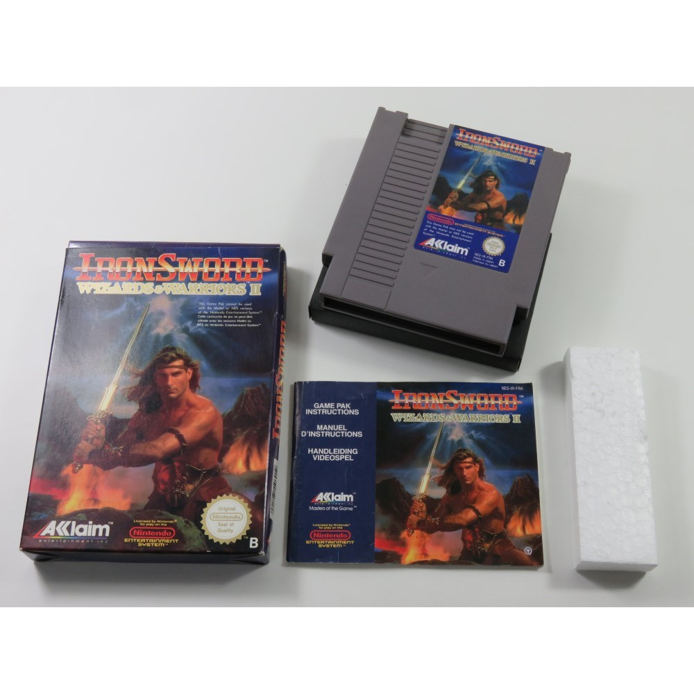 IRON SWORD : WIZARDS & WARRIORS II NES PAL-B (FRA) (COMPLETE - GOOD CONDITION)