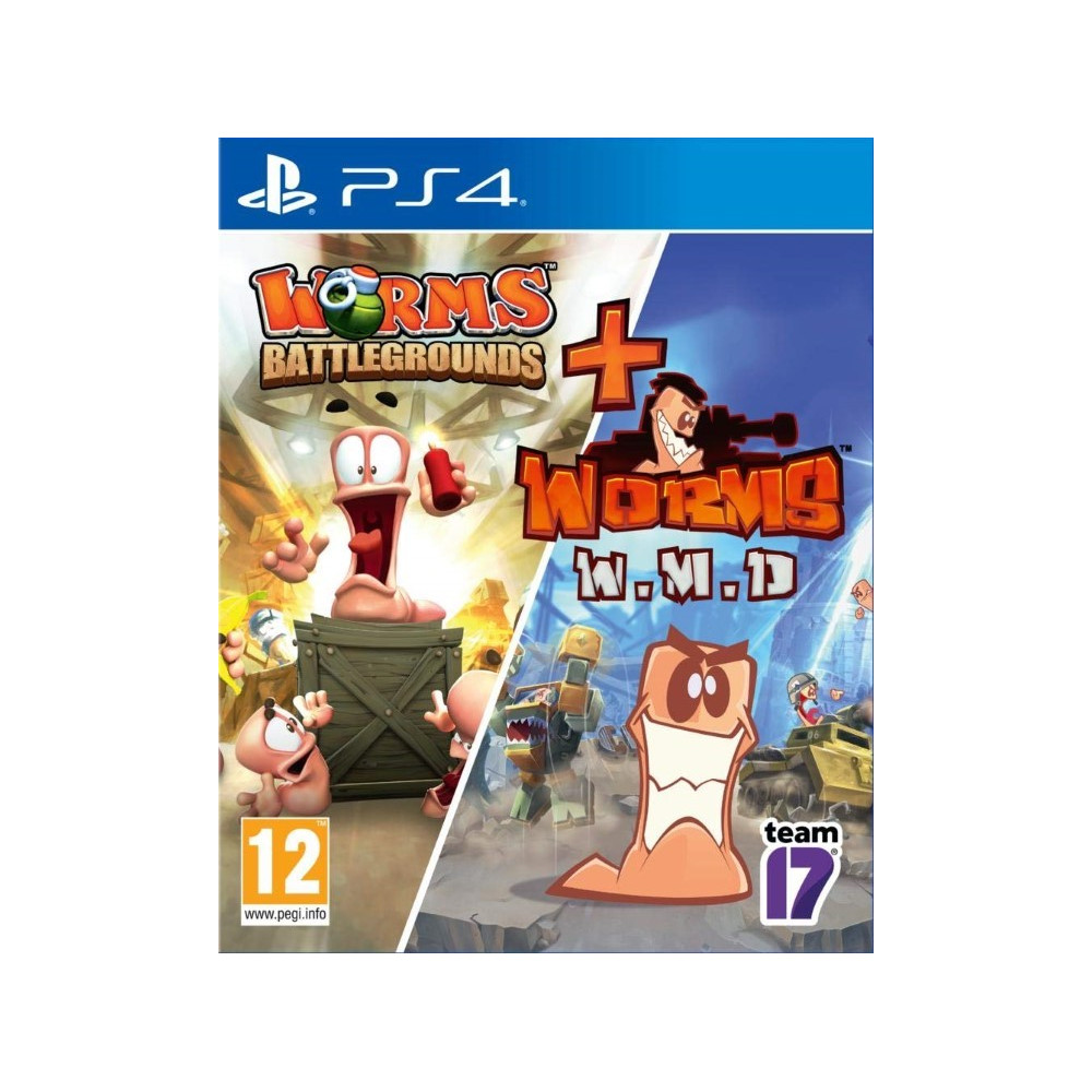 WORMS BATTLEGROUNDS + WORMS WMD PS4 FR NEW