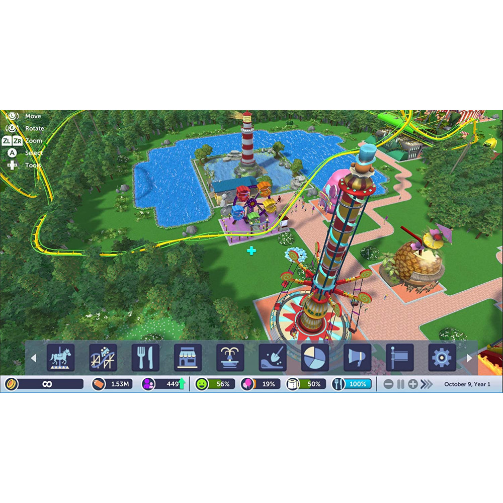 ROLLERCOASTER TYCOON ADVENTURES SWITCH USA NEW(JEU EN FRANCAIS)