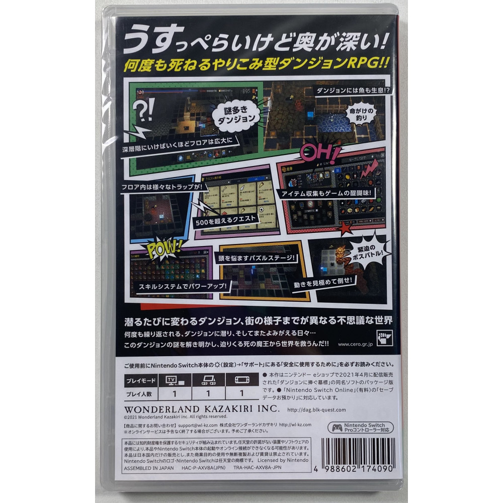 DUNGEON AND GRAVESTONE (JEU EN ANGLAIS) SWITCH JAPAN NEW
