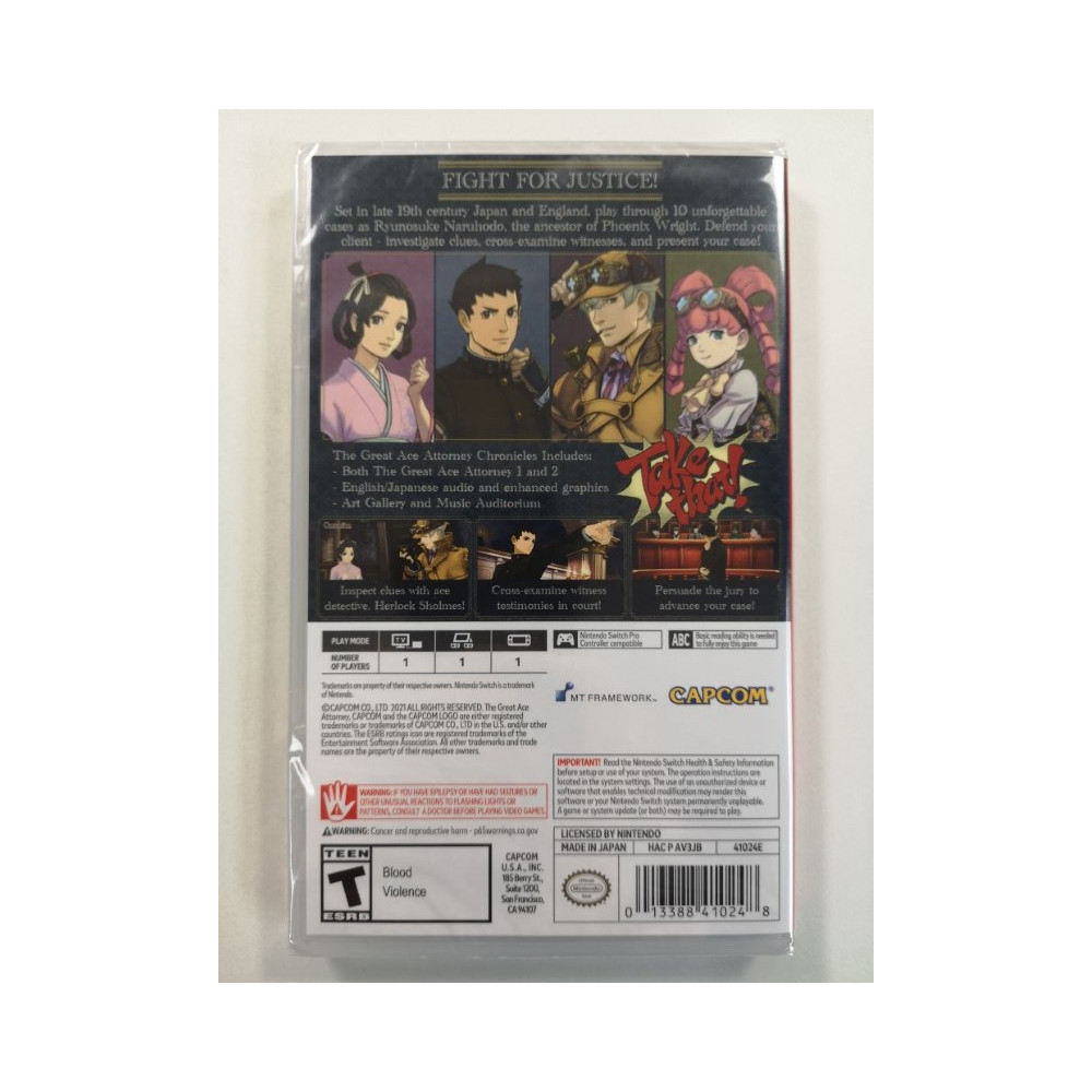 THE GREAT ACE ATTORNEY CHRONICLES SWITCH USA NEW