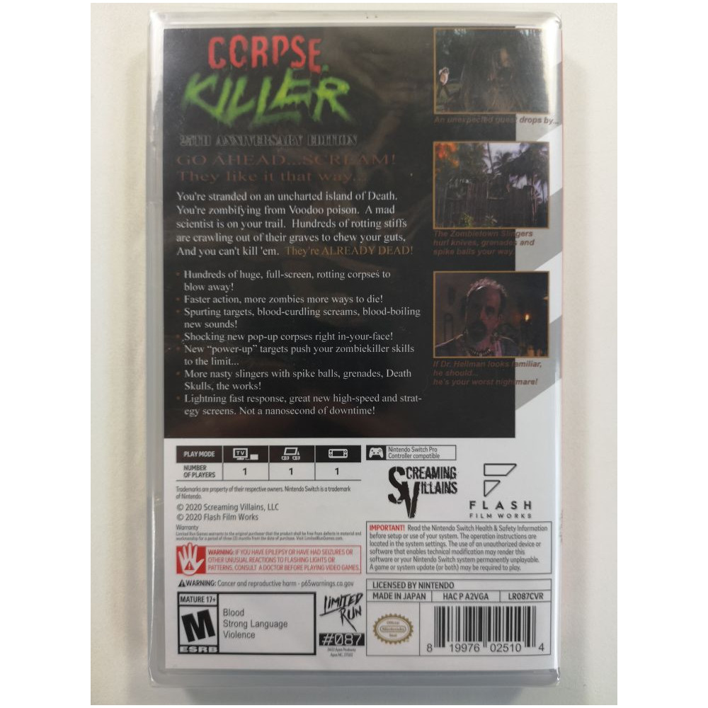 CORPSE KILLER (LIMITED RUN 87) SWITCH USA NEW