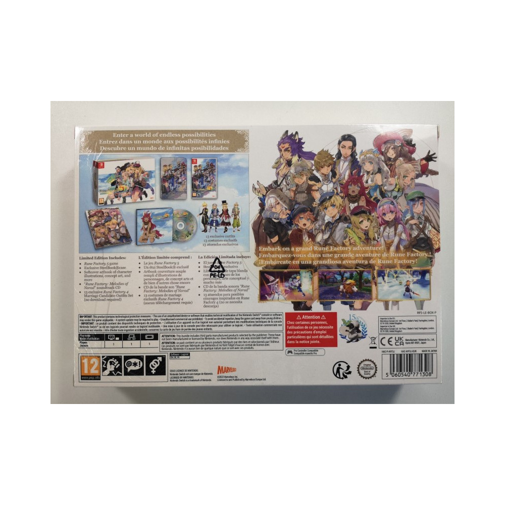RUNE FACTORY 5 LIMITED EDITION SWITCH EURO NEW