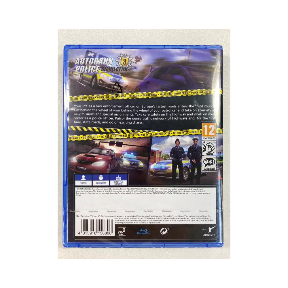 AUTOBAHN POLICE SIMULATOR 3 PS4 UK NEW
