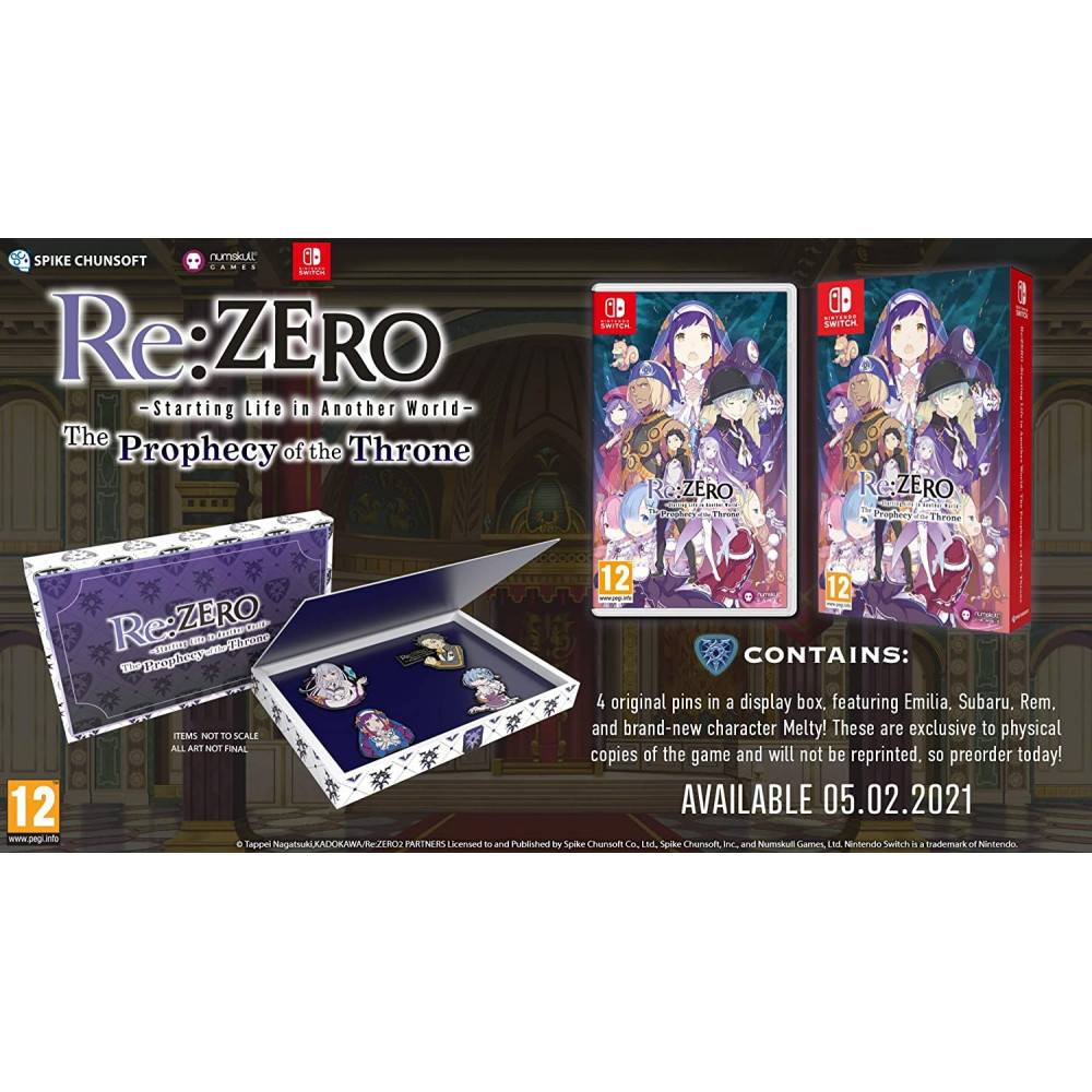 RE:ZERO STARTING LIFE IN ANOTHER WORLD THE PROPHECY OF THE THRONE SWITCH UK NEW