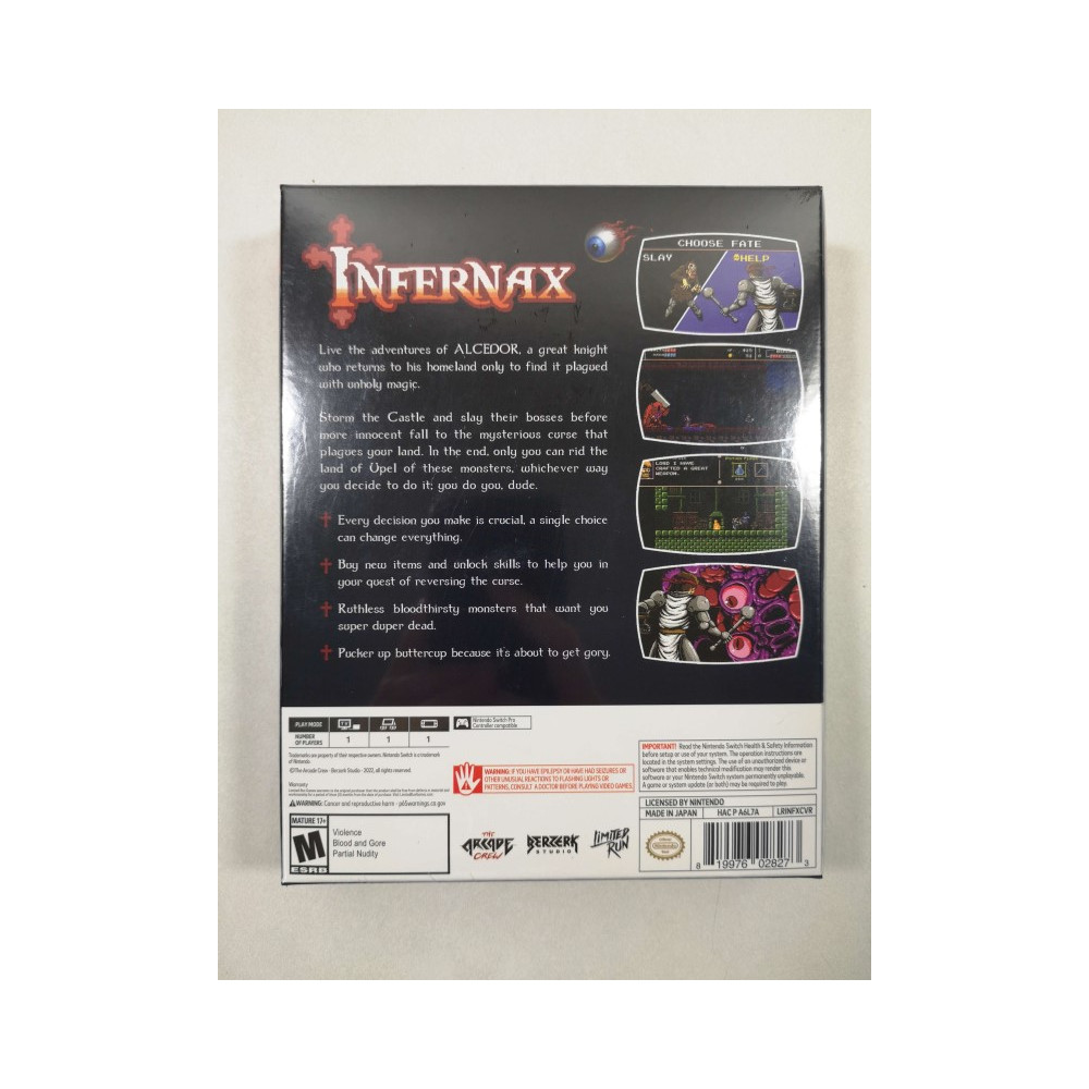 INFERNAX LIMITED COLLECTOR EDITION SWITCH USA NEW (EN) (LIMITED RUN)