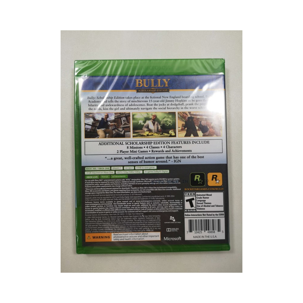 Bully - Scholarship Edition - Xbox One / Xbox 360 Brand New And SEALED