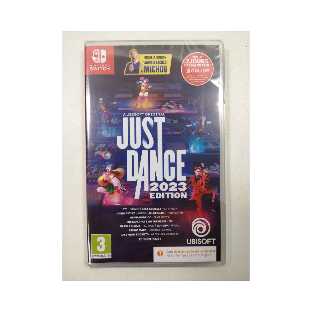 JUST DANCE 2023 (ONLY CODE IN BOX) SWITCH FR NEW (EN/FR/DE/ES/IT/PT)