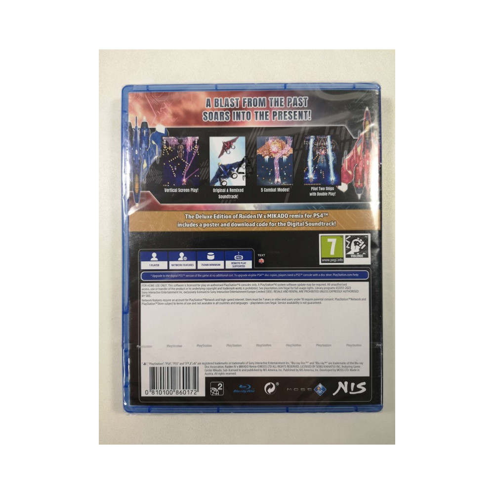 RAIDEN IV X MIKADO REMIX - DELUXE EDITION PS4 UK NEW (EN)