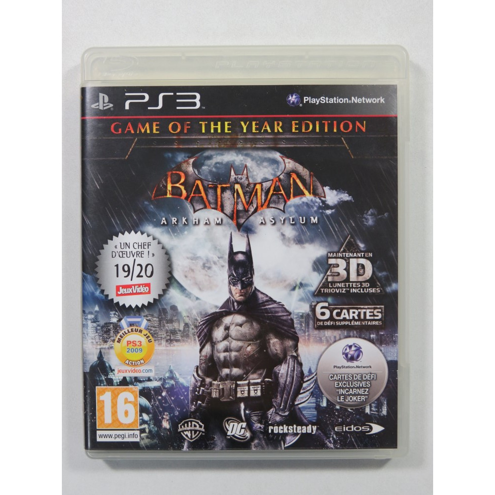 Trader Games - BATMAN ARKHAM ASYLUM SONY PLAYSTATION 3 (PS3 GAME OF THE  YEAR EDITION) FR OCCASION (WITH 3D GLASSES) on Playstati
