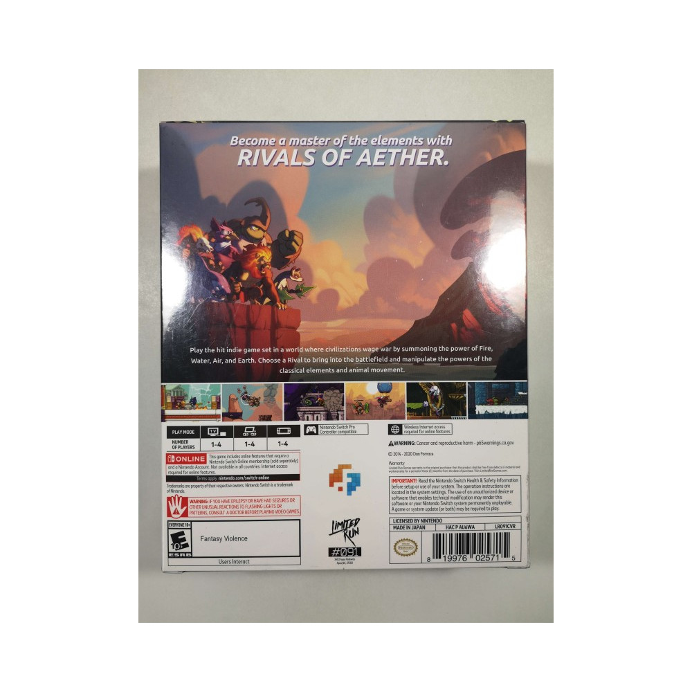 RIVALS OF AETHER - COLLECTOR S EDITION - SWITCH USA NEW (EN/JP) (LIMITED RUN 091)