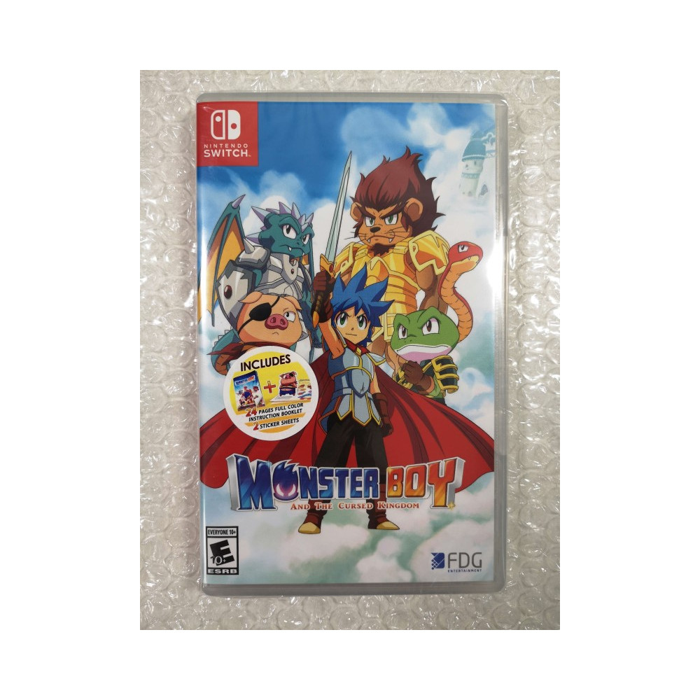 MONSTER BOY AND THE CURSED KINGDOM SWITCH USA NEW (EN/FR) (WITH BOOKLET AND STICKER SHEETS)