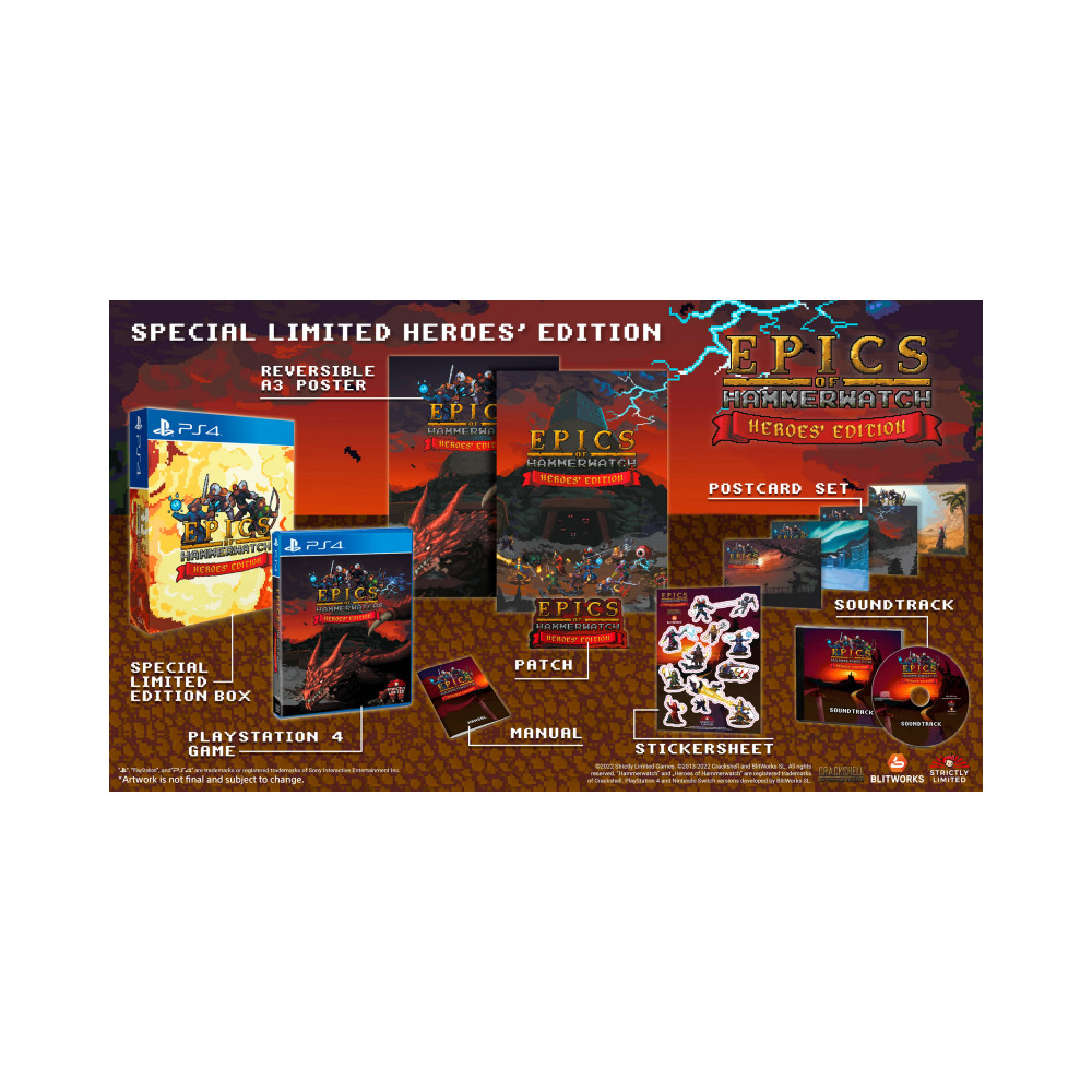 EPICS OF HAMMERWATCH - HEROE S EDITION SPECIAL LIMITEE - (800EX.) PS4 UK NEW (EN) (STRICTLY LIMITED 66)