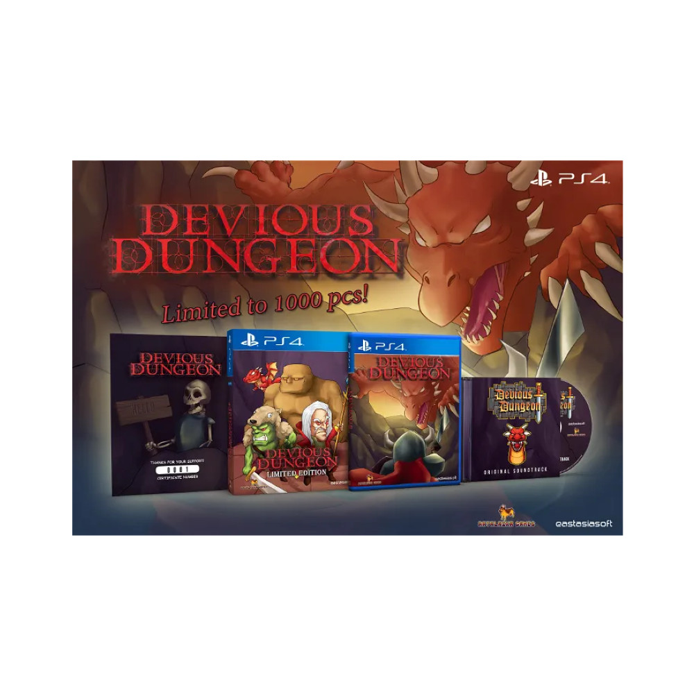 DEVIOUS DUNGEON - LIMITED EDITION PS4 ASIAN NEW (GAME IN ENGLISH/FR)