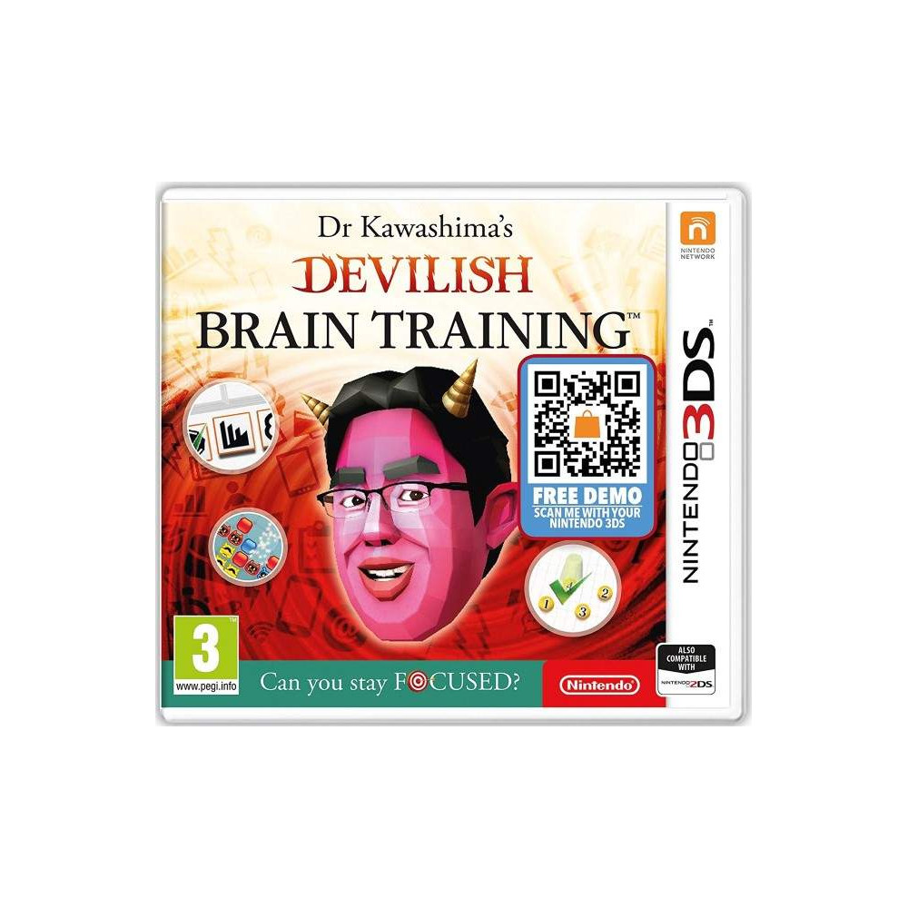 DR KAWASHIMA S DEVILISH BRAIN TRAINING 3DS NEW