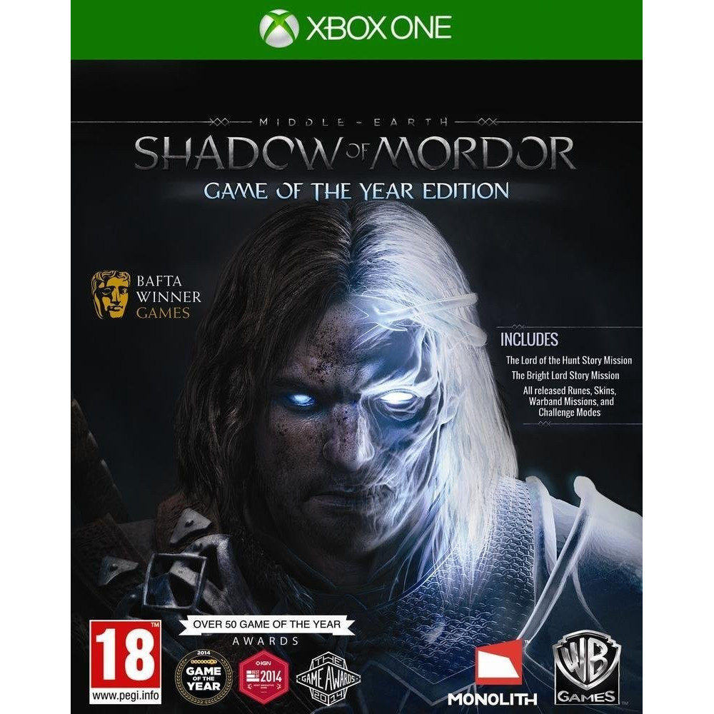 SHADOW OF MORDOR MIDDLE-EARTH GAME OF THE YEAR EDITION XONE PAL