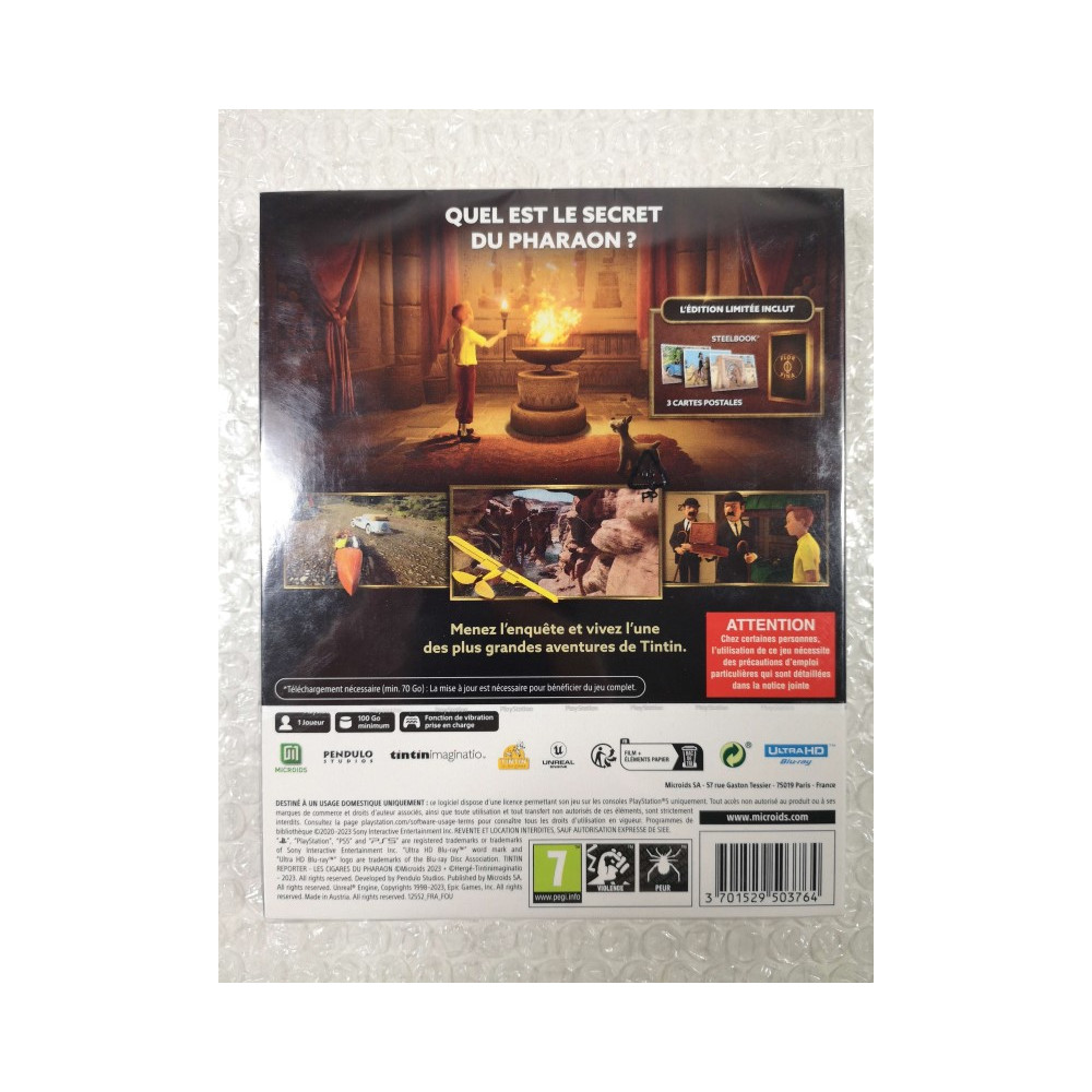 TINTIN REPORTER LES CIGARES DU PHARAON - EDITION LIMITEE PS5 FR NEW (GAME IN ENGLISH/FR/DE/ES/IT/PT)