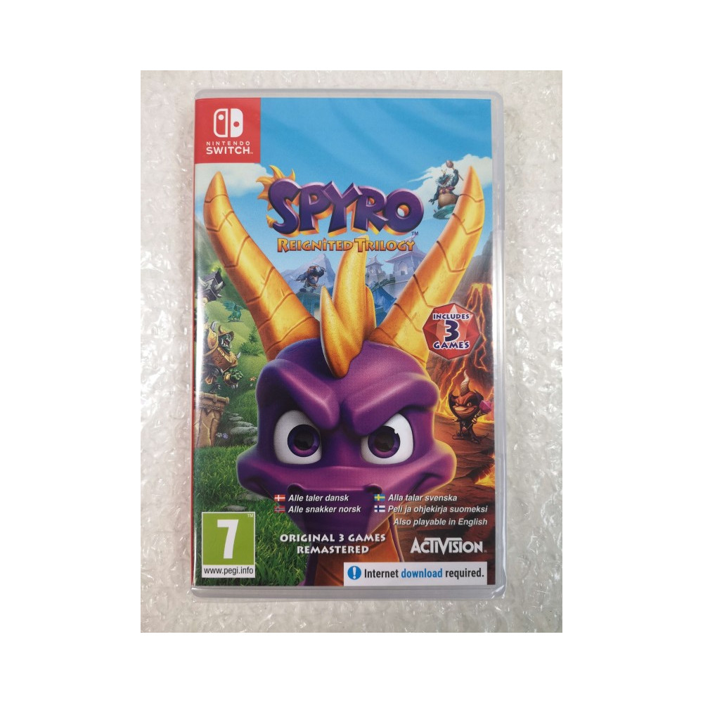 SPYRO REGNITED TRILOGY SWITCH EURO NORDIC NEW (GAME IN ENGLISH/FR/DE/ES/IT/PT)