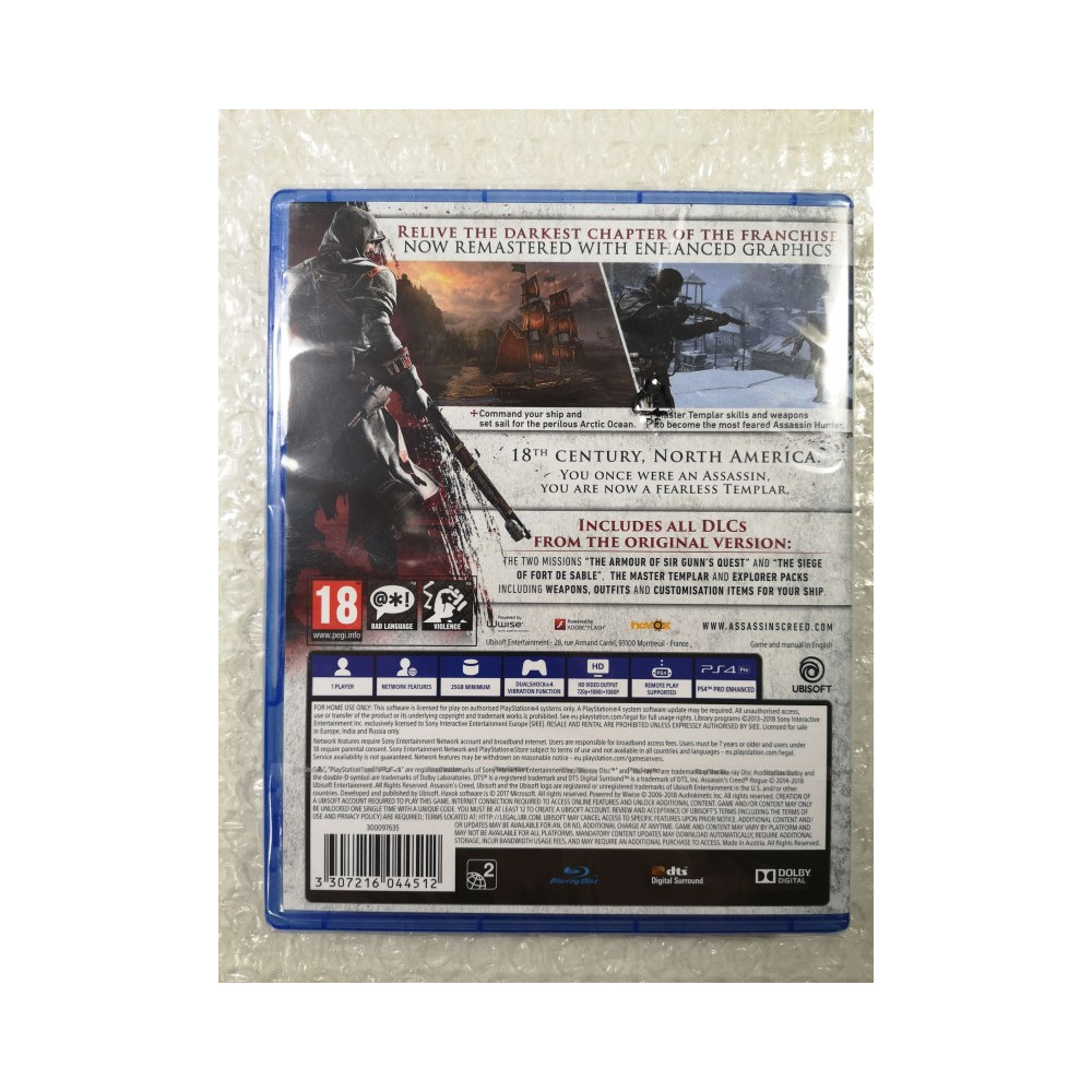 ASSASSIN S CREED ROGUE - REMASTERED - PS4 UK NEW (GAME IN ENGLISH/FR/DE/ES/IT/PT)