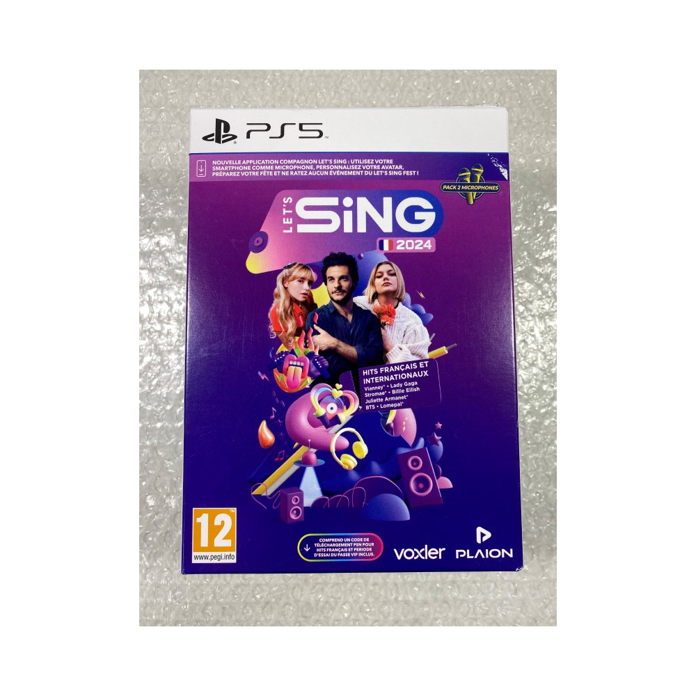 LET S SING 2024 + 2 MICROS PS5 FR NEW (GAME IN ENGLISH/FR/DE/ES/IT)