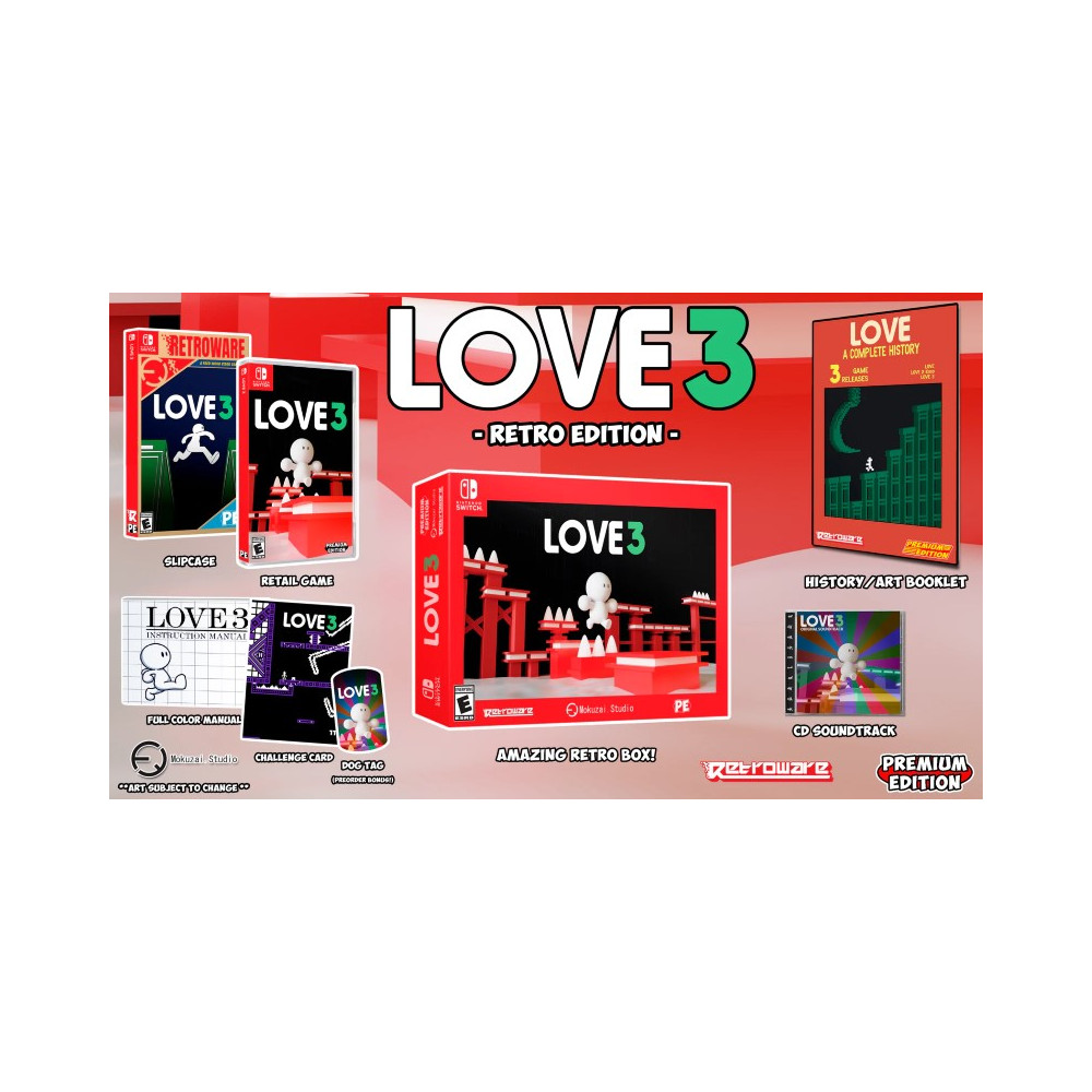 LOVE 3 - RETRO EDITION SWITCH USA NEW (GAME IN ENGLISH/FR/DE/ES/IT/PT) (PREMIUM EDITION GAMES 11)