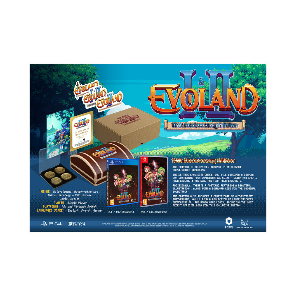 EVOLAND 10TH ANNIVERSARY (1+2) PS4 EURO NEW (GAME IN ENGLISH/FR/DE)