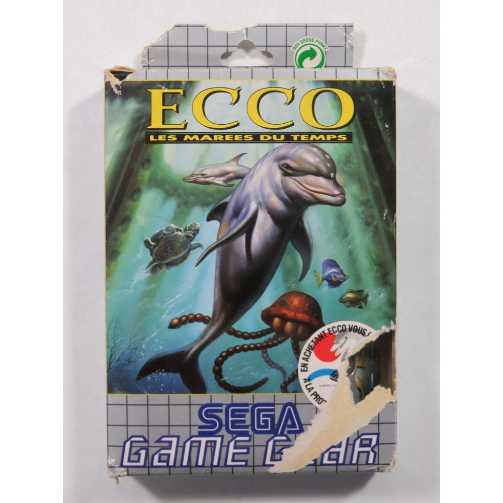 ECCO THE TIDES OF TIME LES MAREES DU TEMPS SEGA GAME GEAR GG EURO COMPLETE BOX DAMAGED