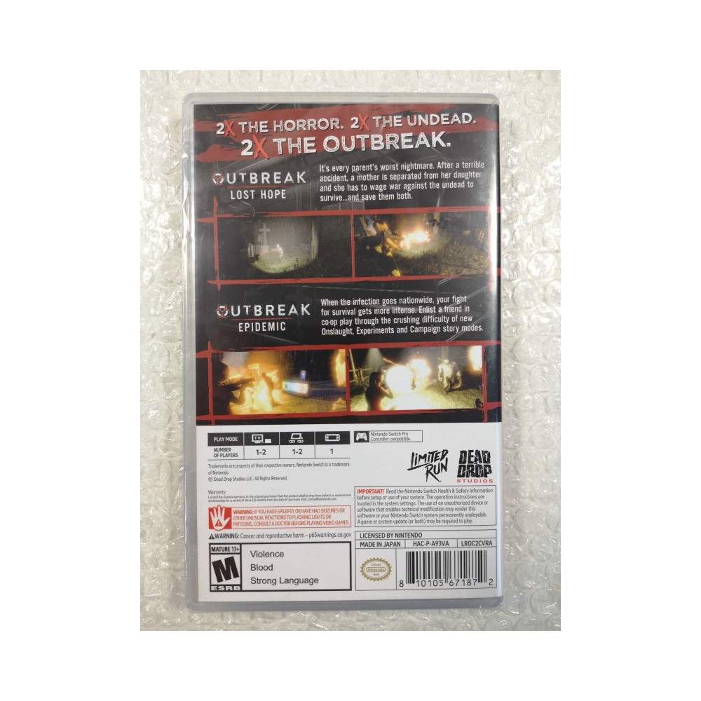 OUTBREAK COLLECTION PART 2 SWITCH USA NEW (GAME IN ENGLISH) (LIMITED RUN GAMES)
