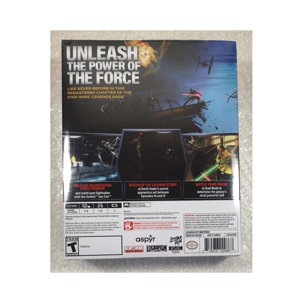STAR WARS: THE FORCE UNLEASHED - PREMIUM EDITION SWITCH USA NEW (GAME IN ENGLISH/FR/DE/ES/IT) (LIMITED RUN GAME 146)