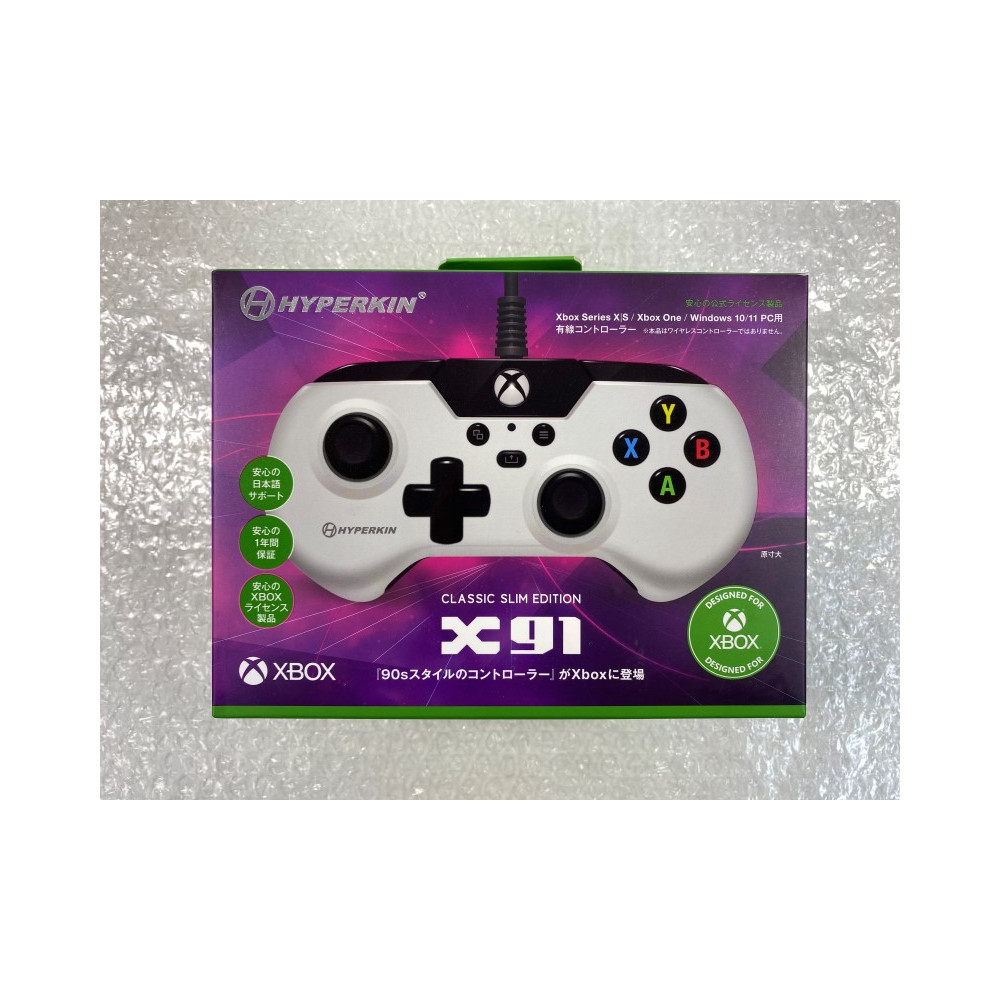 MANETTE (CONTROLLER) HYPERKIN X91 ICE WIRED (WHITE) XBOX ONE/ SERIES X/ PC JAPAN NEW