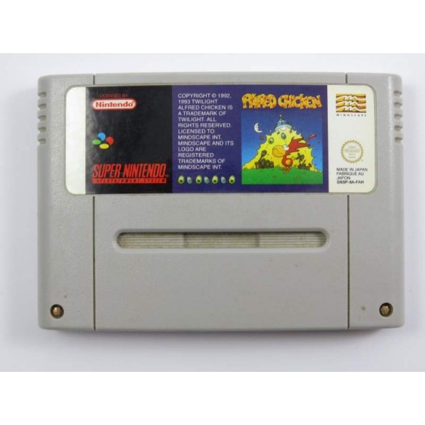 ALFRED CHICKEN SUPER NINTENDO (SNES) PAL-FAH (CARTRIDGE ONLY - GOOD CONDITION)
