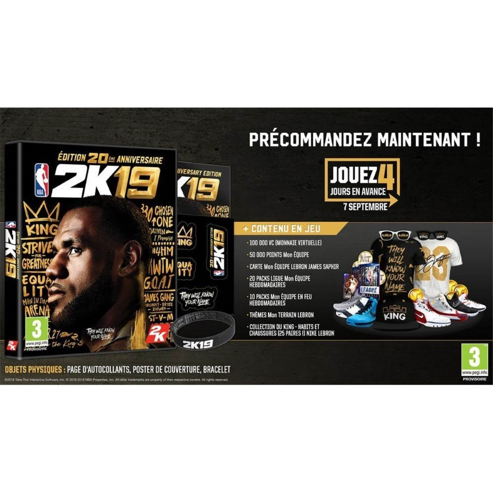 NBA 2K19 EDITION ANNIVERSAIRE PS4 FR OCCASION