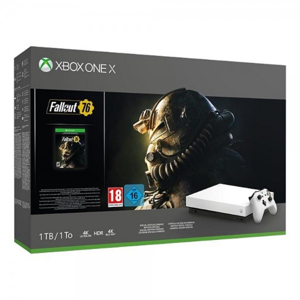 CONSOLE XBOX ONE X WHITE + FALLOUT 76 1TO EURO NEW